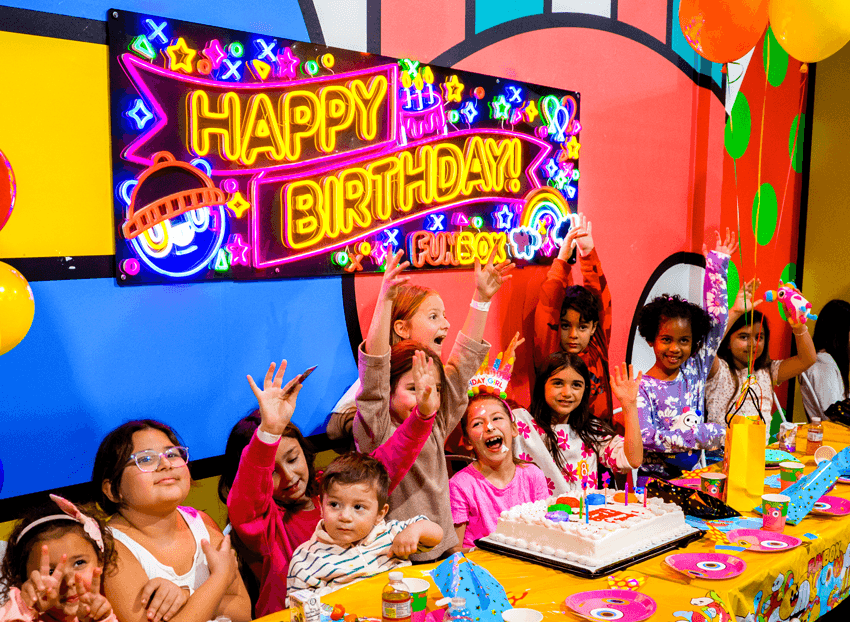 Friends at a birthday party